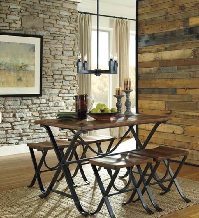 Rustic kitchen table and chairs