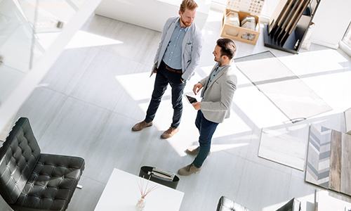 Customers in Showroom