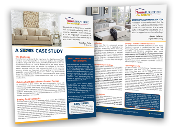 Home Furniture Case Study