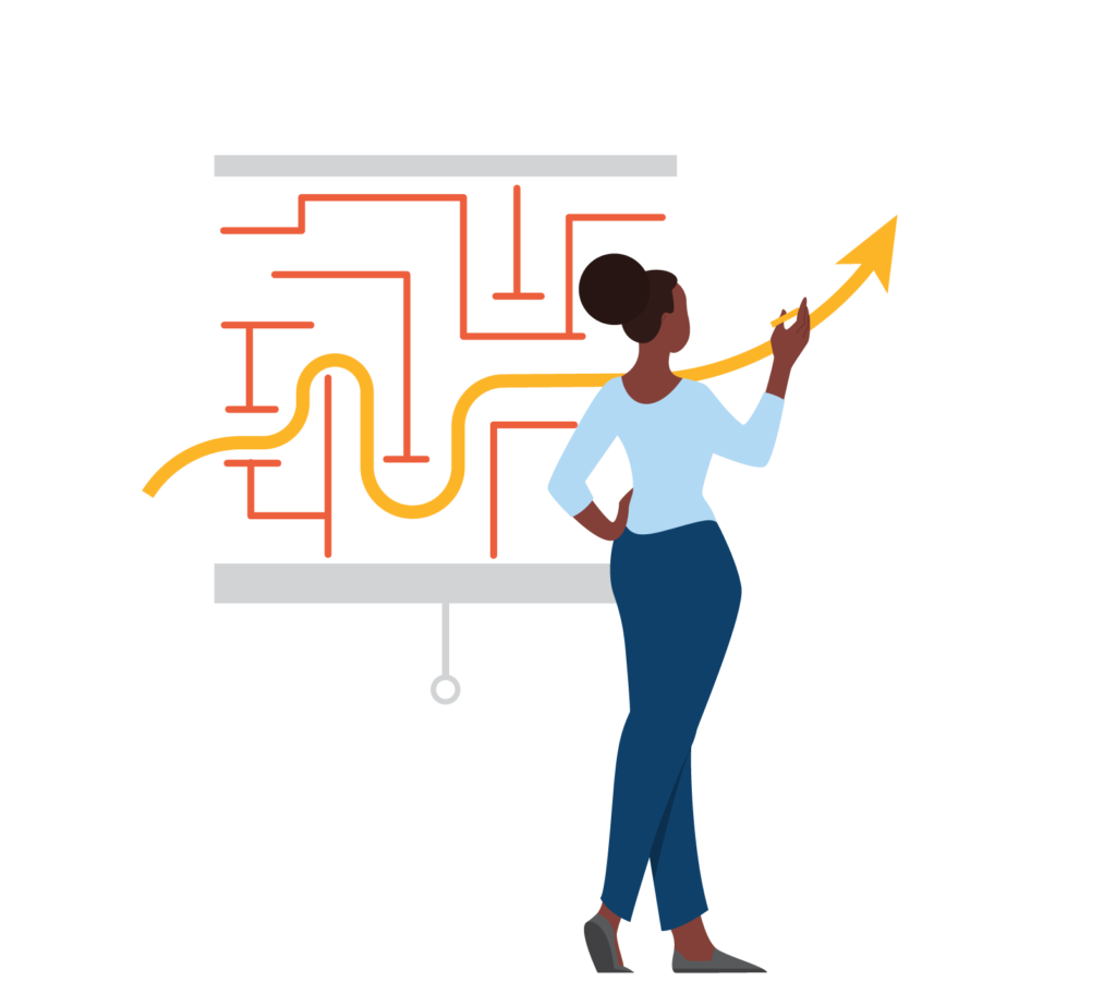 Employee Devising Business Strategy