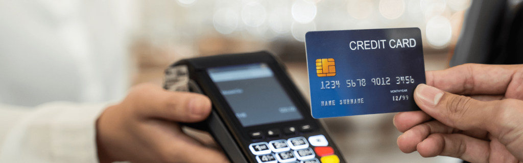 Customer Putting Credit Card in Pin Pad